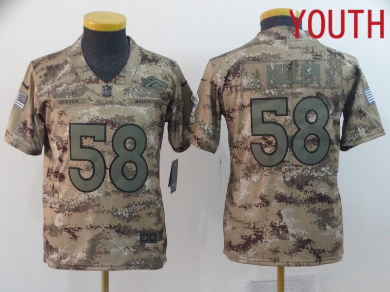 Youth Denver Broncos 58 Miller Camo Nike Limited NFL Jersey